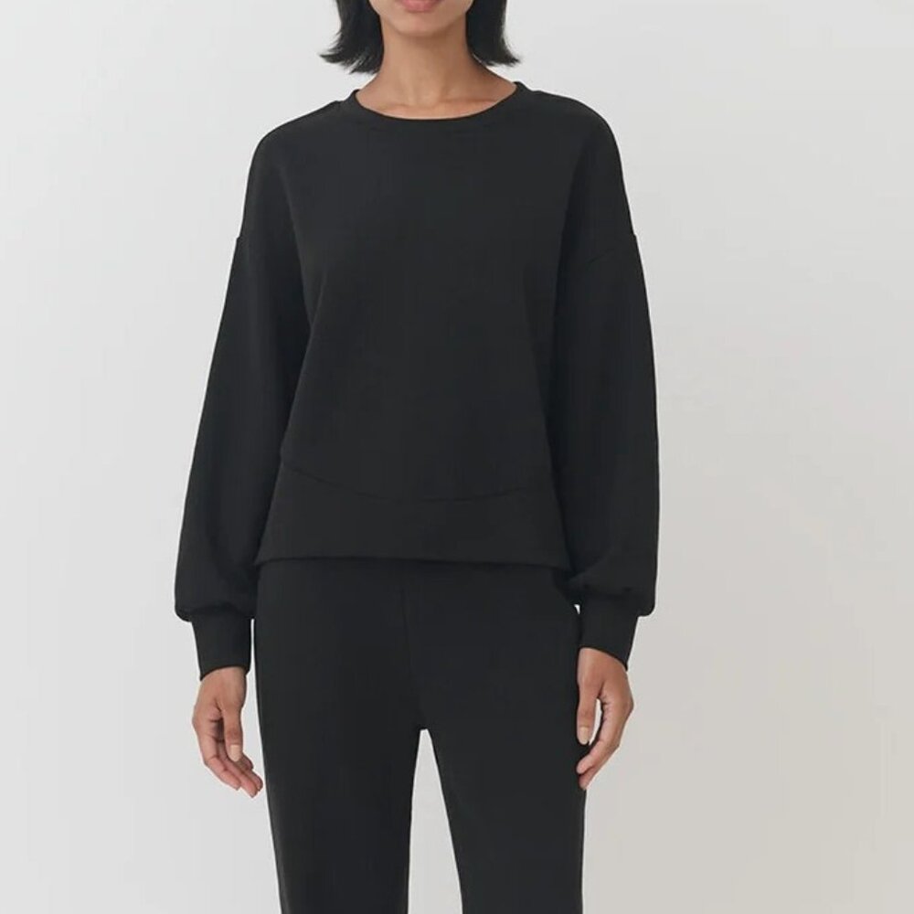 Cuyana Terry Balloon Sleeve Sweatshirt NWT